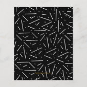 バジェットブラックと金ゴールド50th誕生日招待状 (裏面)