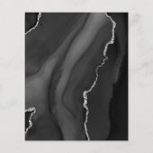 バジェットブラックアガテシルバー結婚式招待状 (裏面)