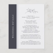 バジェットブラックアンドホワイトモノグラム結婚式の招待 (裏面)