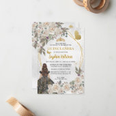 バジェットブラックグラム金ゴールドフローラプリンセスキンセアニラ ノートカード (正面/裏面インサイチュ)