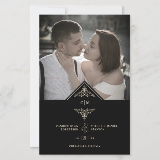 バジェットブラックゴールデンシックレースロマンチックカップル (正面)