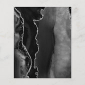 バジェットブラックシルバーAgateスクリプト結婚のメニュー (裏面)