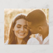 バジェットブラックシンプルフォト結婚式招待状 (裏面)