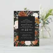 バジェットブラックテラコッタフローララスティックフエレガントィーレ 招待状 (スタンド正面)