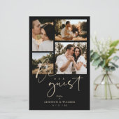 バジェットブラックトレンディー結婚コラージュの4枚の写真 (スタンド正面)