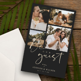 バジェットブラックトレンディー結婚コラージュの4枚の写真