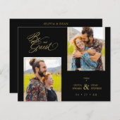 バジェットブラックトレンディー2写真フェイクゴールデン (正面/裏面)