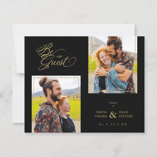 バジェットブラックトレンディー2写真フェイクゴールデン (正面)