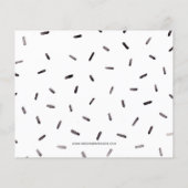 バジェットブラックドレスバチェロレッテ招待状 (裏面)