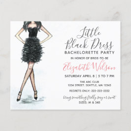 バジェットブラックドレスバチェロレッテ招待状