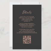 バジェットブラックバラ金ゴールドアゲイト暗いQRコード結婚ズ (裏面)