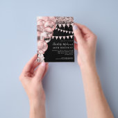 バジェットブラックバラ金ゴールドバルーンエイジ誕生日 チラシ (手)