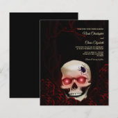 バジェットブラックフローラムーディゴシックスカルハロウィーン (正面/裏面)