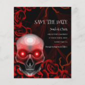 バジェットブラックフローラムーディゴシックスカルハロー (正面)