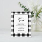 バジェットブラックプレイド引っ越しましたホリデーカード (スタンド正面)