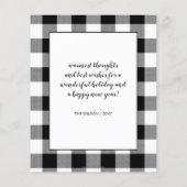 バジェットブラックプレイド引っ越しましたホリデーカード (裏面)