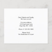 バジェットブラックラブラドール引っ越しましたドッグムービングカード (裏面)