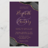 バジェットブラック金ゴールドアゲートコーナーパープル結婚ズ (正面)