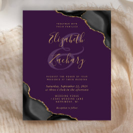 バジェットブラック金ゴールドアゲートコーナーパープル結婚ズ