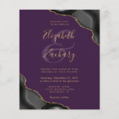 バジェットブラック金ゴールドアゲートコーナーパープル結婚ズ (正面)