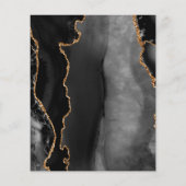 バジェットブラック金ゴールドアゲート結婚式招待状 (裏面)