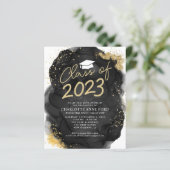 バジェットブラック金ゴールドグリッターアルコールインク卒業 (スタンド正面)