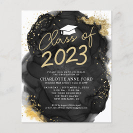 バジェットブラック金ゴールドグリッターアルコールインク卒業