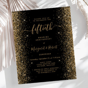 バジェットブラック金ゴールドグリッター50周年記念パーティー