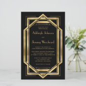 バジェットブラック金ゴールドデコフレームヴィンテージ結婚1920s (スタンド正面)