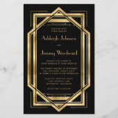 バジェットブラック金ゴールドデコフレームヴィンテージ結婚1920s (正面)