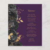 バジェットブラック金ゴールドパープル結婚フローラのメニュー (正面)