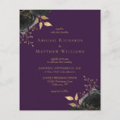 バジェットブラック金ゴールドフローラパープル結婚ズ (正面)