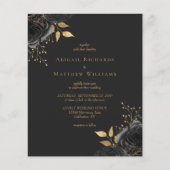 バジェットブラック金ゴールドフローラ結婚ダーク (正面)