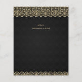 バジェットブラック金ゴールドレースエレガントな結婚式 (裏面)