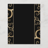 バジェットブラック金ゴールド企業のパーティの招待状 (裏面)