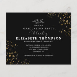 バジェットブラック金ゴールド紙吹雪大学院卒業パーティー