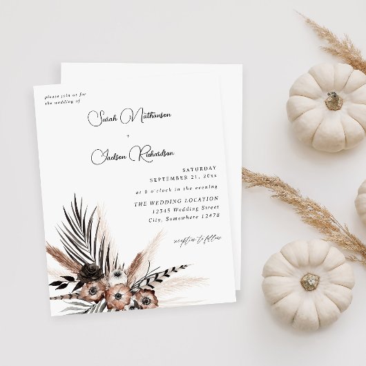 バジェットブラック&ナチュラルフローラボホ結婚ズ