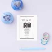 バジェットブラック&ブラウンゲイ結婚カップル チラシ (シングル)