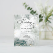 バジェットブラック&ホワイトウォーターのカラー結婚式招待状 (スタンド正面)