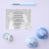 バジェットブラック&ホワイトフォトランドスケープ結婚ズフライヤー チラシ (シングル)