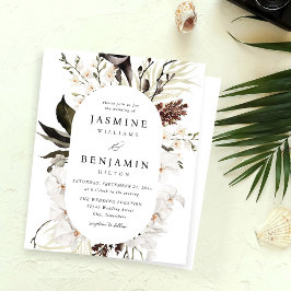 バジェットブラック&ホワイトフローラビーチズ結婚ズ