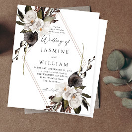 バジェットブラック&ホワイトフローラ結婚ズ