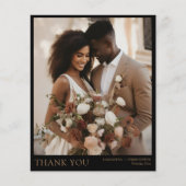 バジェットブラック&金ゴールド写真結婚ズありがとう (正面)