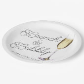 バジェットブランチとバブルカクテル ペーパープレート (アングル)