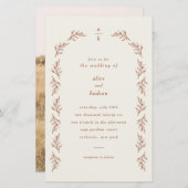 バジェットブランチアーチボホフォト結婚式招待状 (正面/裏面)