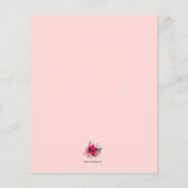 バジェットブランチバブビーフローラブライダルシャワー招待状 (裏面)