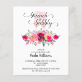 バジェットブランチバブビーフローラブライダルシャワー招待状 (正面)