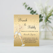 バジェットブランチバブリーブライダルシャワー金ゴールド招待 (スタンド正面)