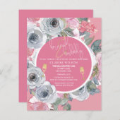 バジェットブランチ&バブリーブライダルシャワー招待 (正面/裏面)