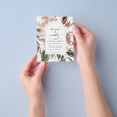 バジェットブランチ&バブリーボホブルガンディブライダルシャワー チラシ (手)